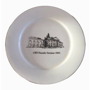 1985 Christian Broadcasting Network Plate CBN Commemorative Founder Seminar Vtg‎